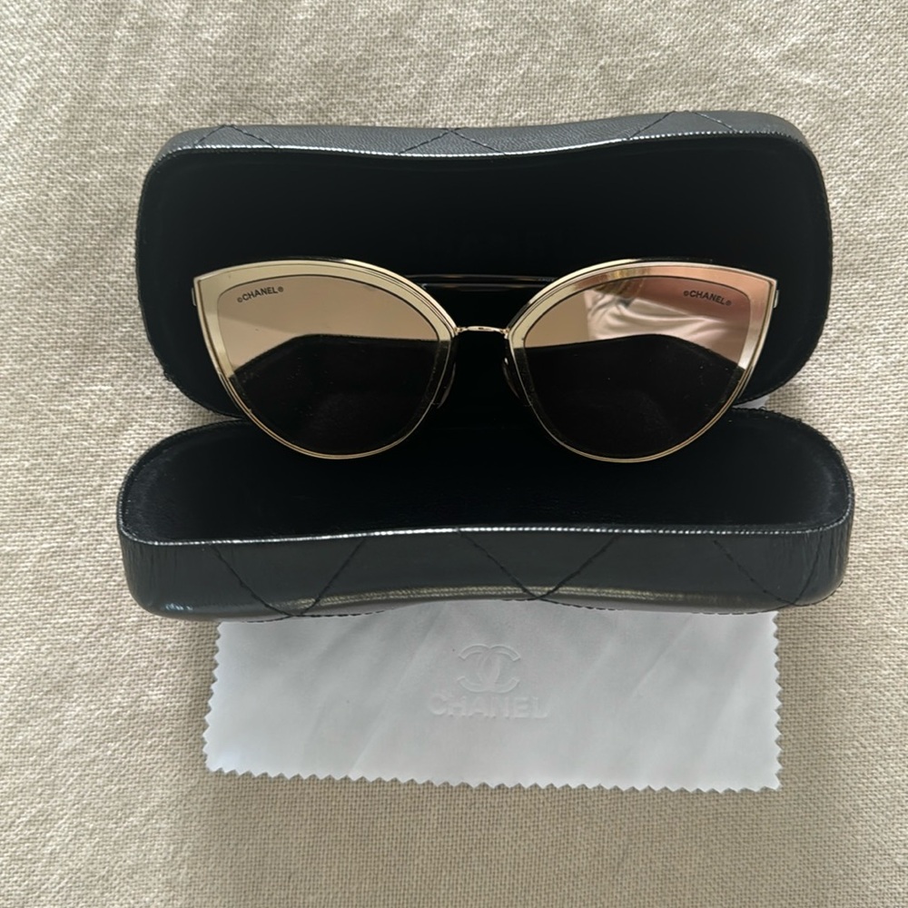 Chanel gold sunglasses